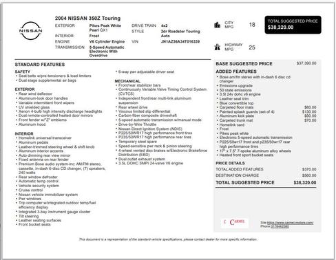 2004 Nissan 350Z Touring