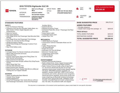 2016 Toyota Highlander XLE