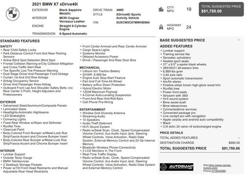 2021 BMW X7 xDrive40i