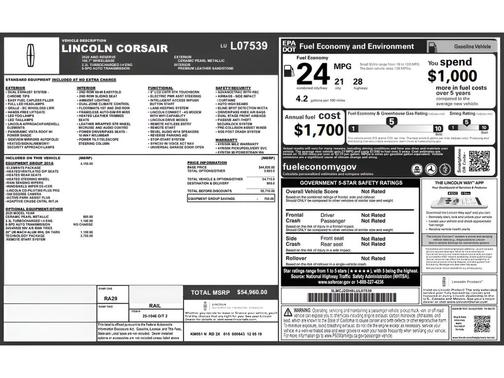 2020 Lincoln Corsair Reserve