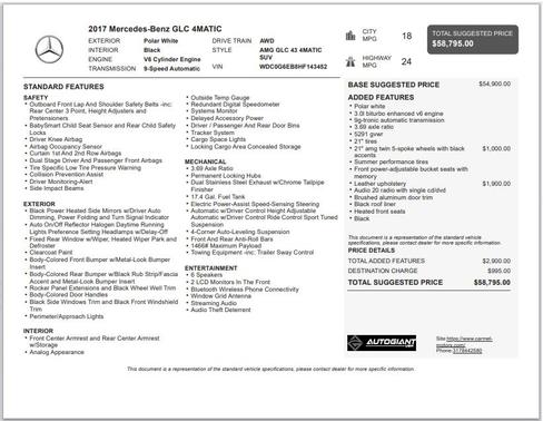 2017 Mercedes-Benz AMG GLC 43 4MATIC