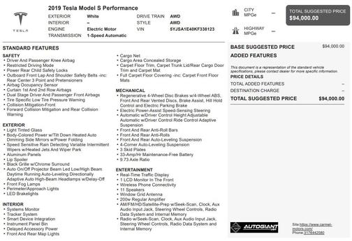 2019 Tesla Model S Performance