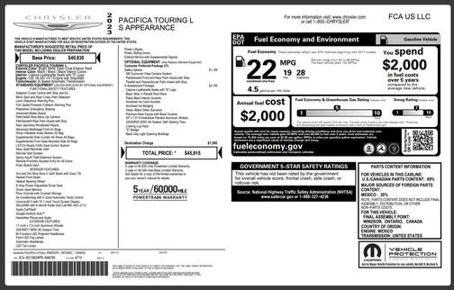 2023 Chrysler Pacifica Touring L