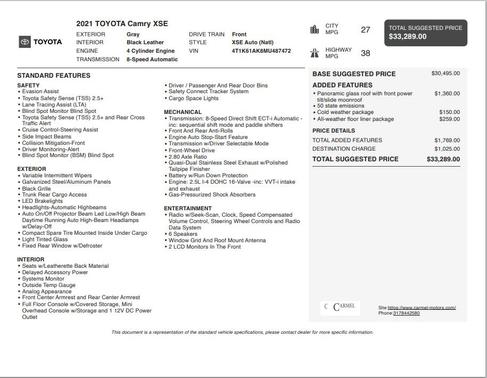 2021 Toyota Camry XSE