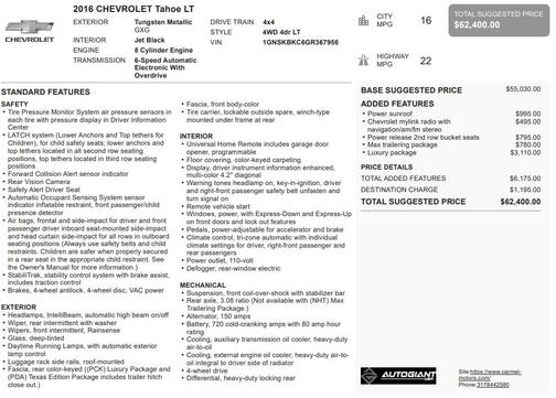 2016 Chevrolet Tahoe LT