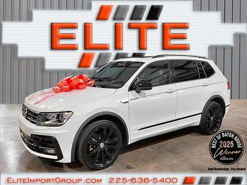 Pure White 2021 Volkswagen Tiguan 2.0T SE R-Line Black