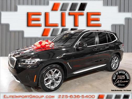 Black Sapphire Metallic 2024 BMW X3 sDrive30i