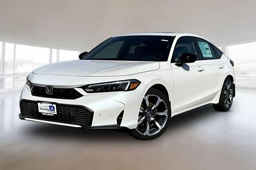 Platinum White 2026 Honda Civic Hybrid Sport Touring