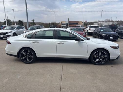 Platinum White 2023 Honda Accord Hybrid Sport