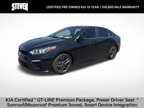 Aurora Black 2021 Kia Forte GT-Line
