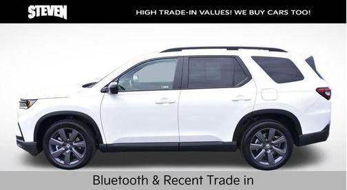 Platinum White Pearl 2025 Honda Pilot Sport