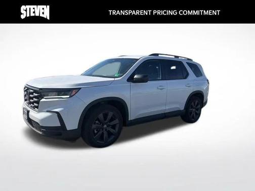 Platinum White Pearl 2025 Honda Pilot Sport