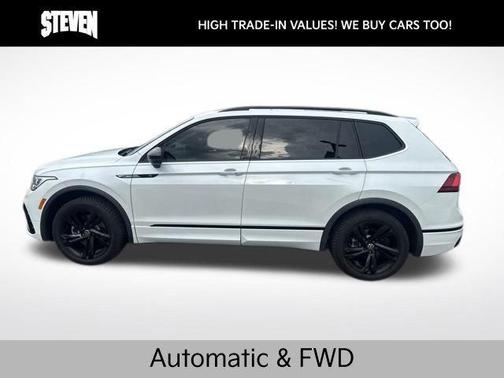 Opal White Pearl 2023 Volkswagen Tiguan 2.0T SE R-Line Black