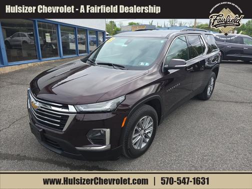 Black Cherry Metallic 2023 Chevrolet Traverse LT Cloth