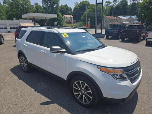 White Platinum Metallic Tri-Coat 2015 Ford Explorer XLT