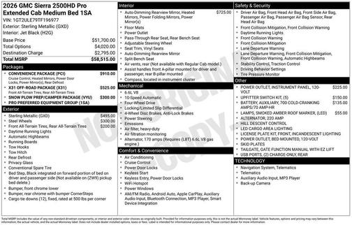 Sterling 2026 GMC Sierra 2500 Pro