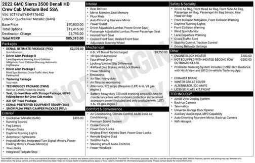 Quicksilver Metallic 2022 GMC Sierra 3500 Denali
