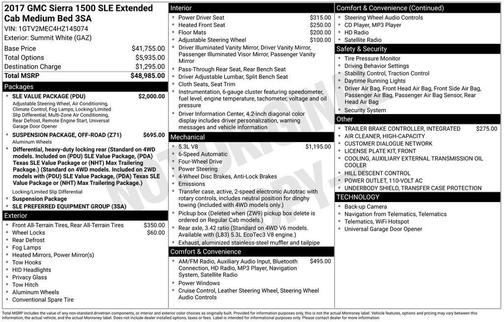 2017 GMC Sierra 1500 SLE