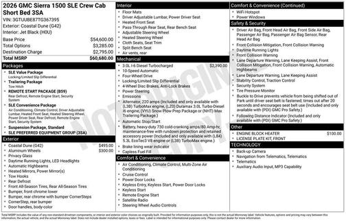 Dune 2026 GMC Sierra 1500 SLE