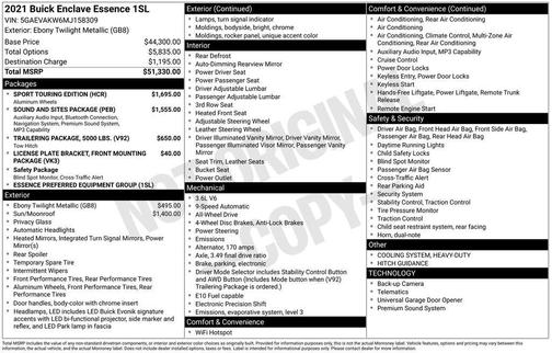 Ebony Twilight Metallic 2021 Buick Enclave Essence