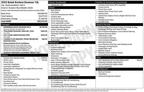 Blue Metallic 2023 Buick Enclave Essence