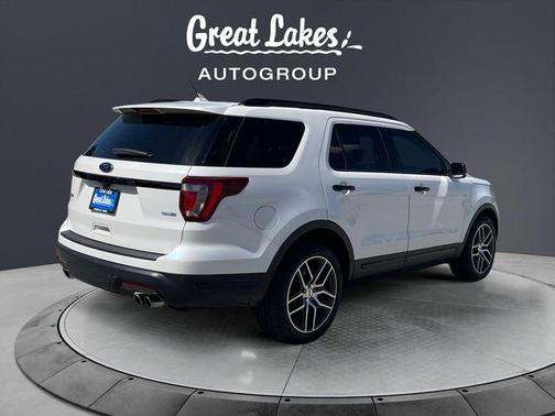 White Platinum Clearcoat Metallic 2019 Ford Explorer sport