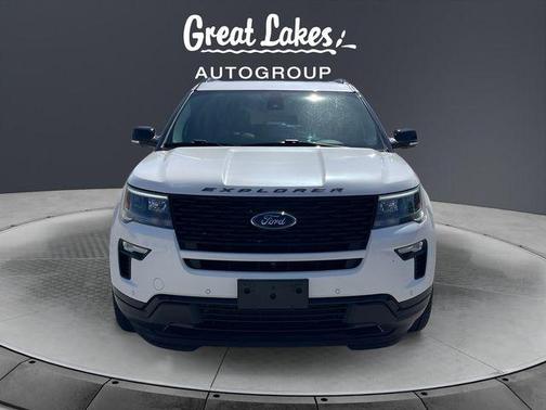White Platinum Clearcoat Metallic 2019 Ford Explorer sport