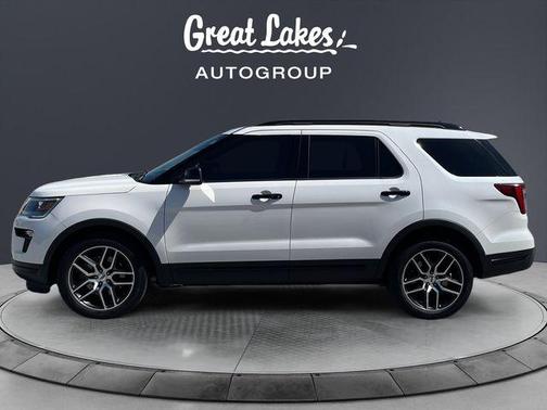 White Platinum Clearcoat Metallic 2019 Ford Explorer sport
