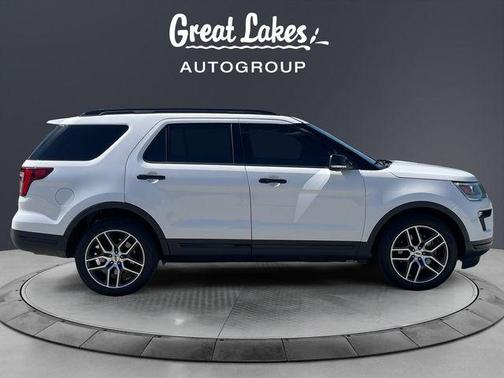 White Platinum Clearcoat Metallic 2019 Ford Explorer sport