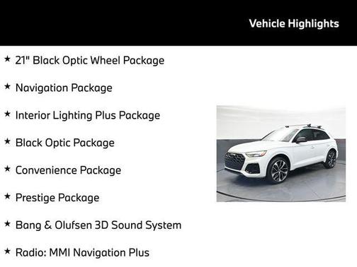 Glacier White Metallic 2022 Audi SQ5 3.0T Prestige