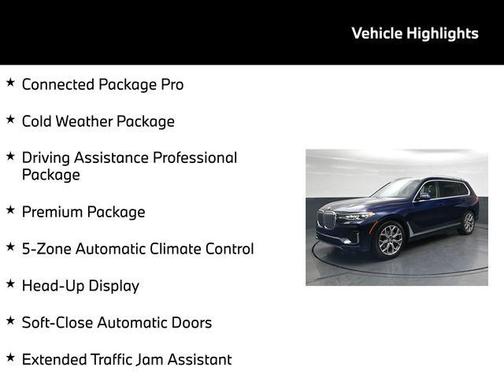 Tanzanite Blue II Metallic 2022 BMW X7 xDrive40i