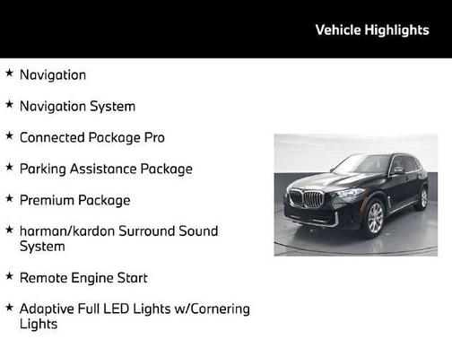 Black Sapphire Metallic 2024 BMW X5 sDrive40i