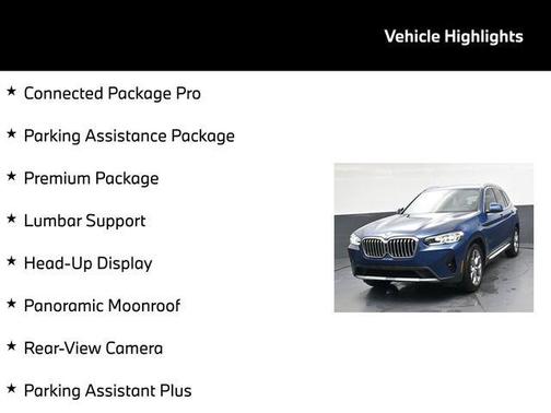 Phytonic Blue Metallic 2024 BMW X3 xDrive30i