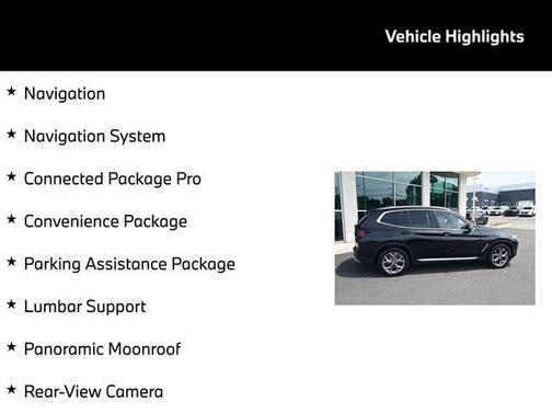 Black Sapphire Metallic 2024 BMW X3 xDrive30i