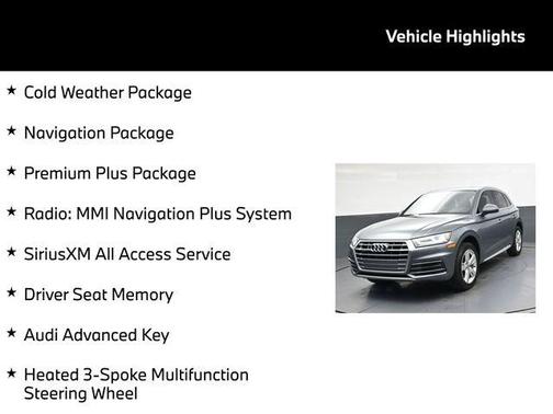 Monsoon Gray Metallic 2018 Audi Q5 2.0T Premium Plus