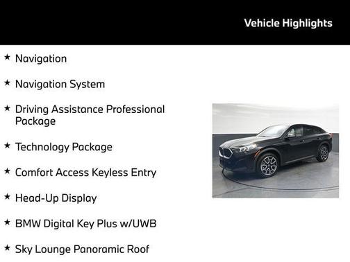 Black Sapphire Metallic 2025 BMW X2 xDrive28i