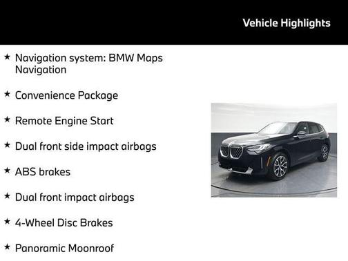 Black Sapphire Metallic 2026 BMW X3 30 xDrive