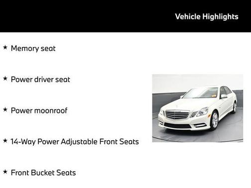 Arctic White 2012 Mercedes-Benz E-Class E 350 BlueTEC