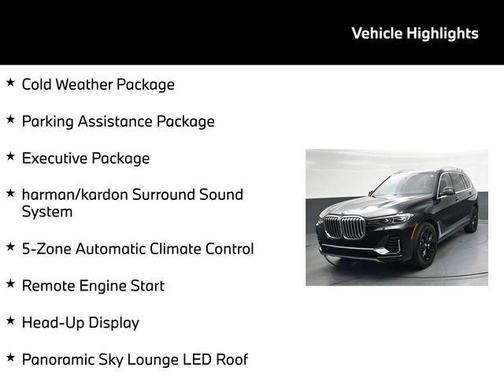 Black Sapphire Metallic 2020 BMW X7 xDrive40i