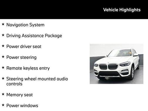 Alpine White 2019 BMW X3 xDrive30i