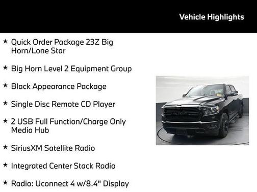 Diamond Black 2019 RAM 1500 Big Horn