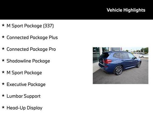 Blue Metallic 2021 BMW X3 xDrive30i