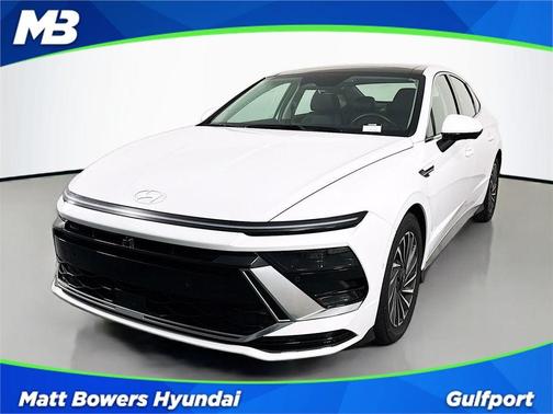 White 2025 Hyundai SONATA Hybrid Limited