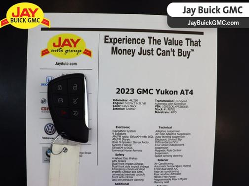 Onyx Black 2023 GMC Yukon AT4