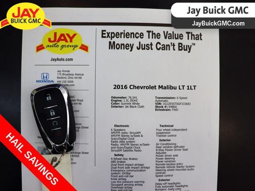 Summit White 2016 Chevrolet Malibu 1LT