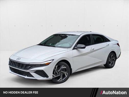 Serenity White 2025 Hyundai ELANTRA HEV SEL Sport