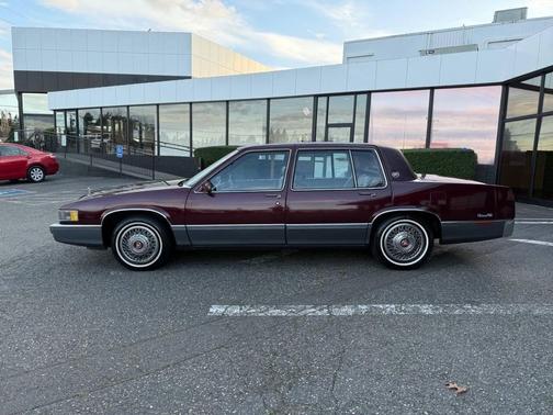 Burgundy 1989 Cadillac DeVille Sedan