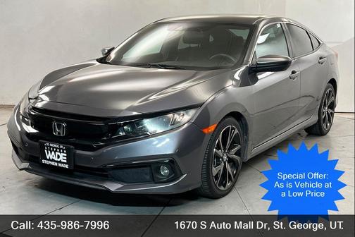 Modern Steel Metallic 2021 Honda Civic Sport