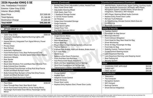 Cyber Gray 2026 Hyundai IONIQ 5 SE