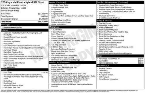 2026 Hyundai ELANTRA HEV SEL Sport